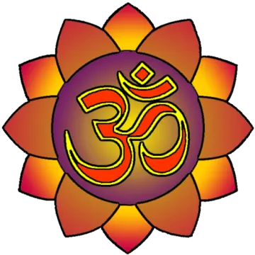 a lotus flower with the oma symbol