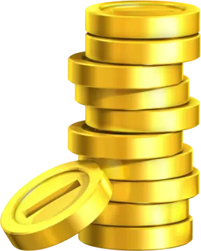 a stack of gold coins