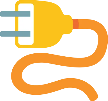 an orange and blue hose with a white background