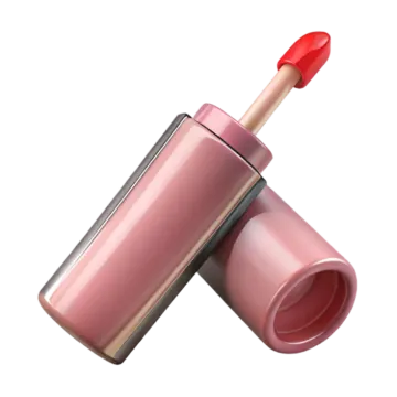 a close up of a lipstick on a white background