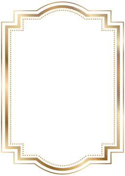 a gold frame on a white background