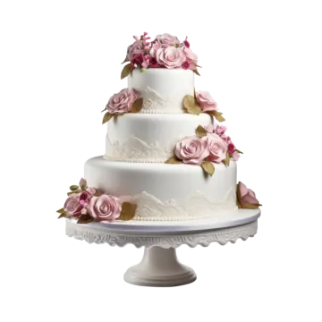 a white cake with pink flowers on top