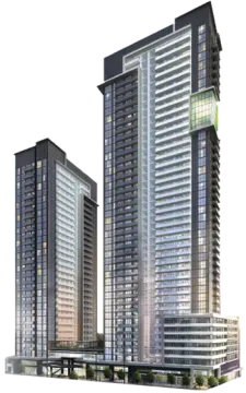 an artist's rendering of the proposed condo towers