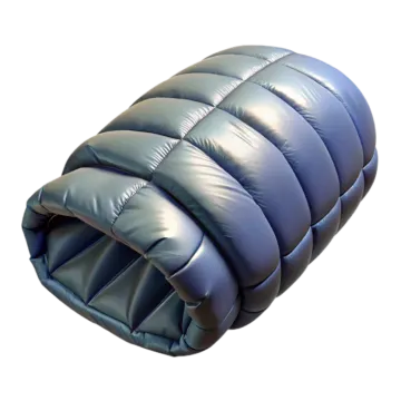an image of a blue sleeping bag