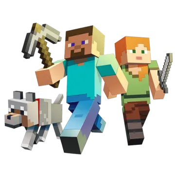 a group of minecraft characters