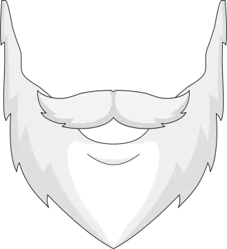 a man's face with a beard