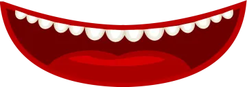 an open mouth with teeth clipart