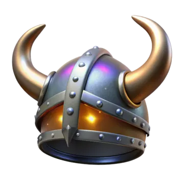 an image of a helmet with horns
