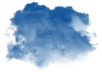 a blue cloud on a white background