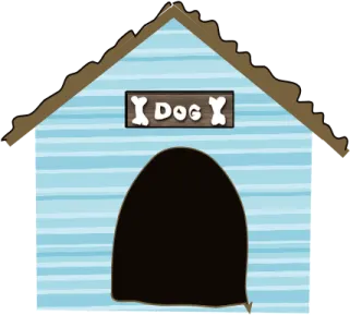 a dog house with the door open