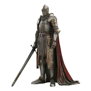 a statue of a knight in full armor