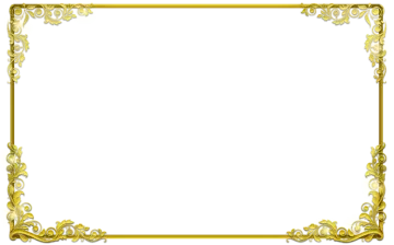 a gold frame on a white background