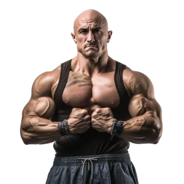 a man posing with his hands on his chest