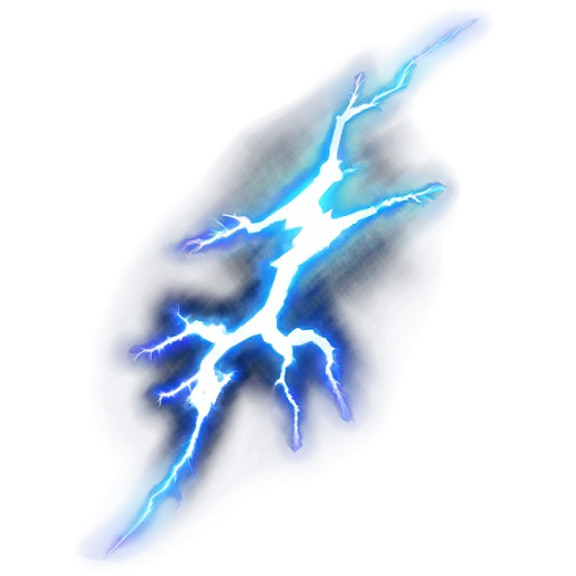 a blue lightning bolt on a white background