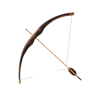 a bow and arrow on a white background