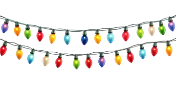 a string of multi colored christmas lights
