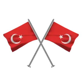 two turkish flags on a white background