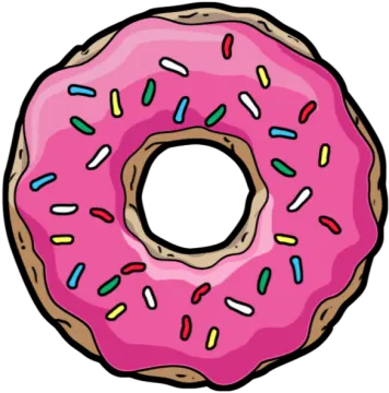 a pink donut with sprins on it