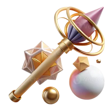 an image of a gold and purple object