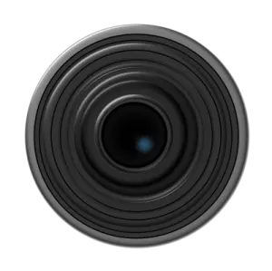 a camera lens on a white background