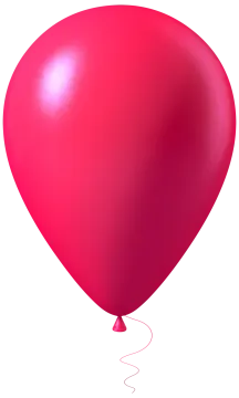 a pink balloon on a white background