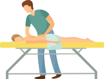 a man getting a massage on his back