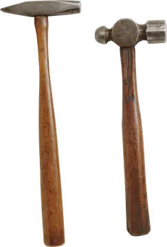 two axes, one with a hammer and the other with an axe