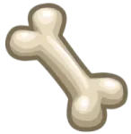 a bone with a cross on it