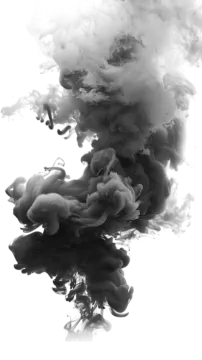 black and white smoke on a white background