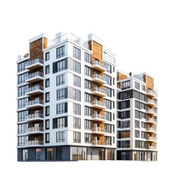 an artist's rendering of a three - story apartment building