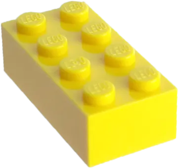 a yellow lego block