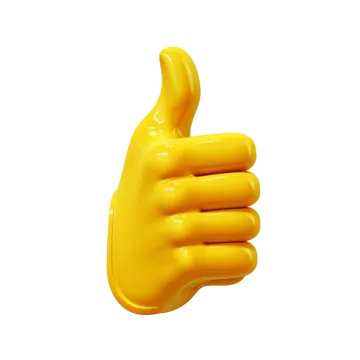 the thumb is yellow