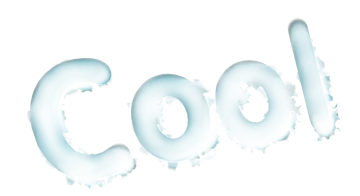 the word cool on a white background