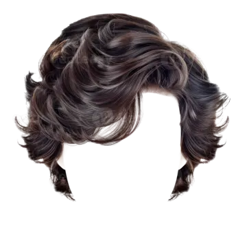 a woman's haircut on a white background