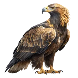 a drawing of an eagle on a white background