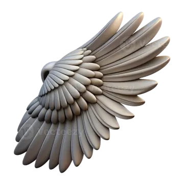 a 3d model of an eagle's wing