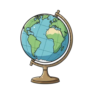 a globe on a white background