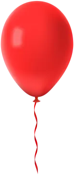 a red balloon with a string attached to it