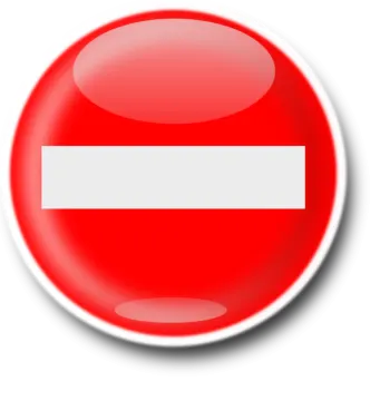 a red button with a white stripe on it