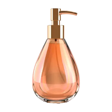 a bottle of liquid on a white background