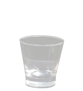 a shot glass on a white background