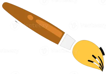 a paint brush with a white background