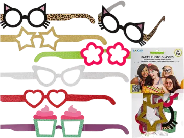 a set of cat ears, glasses and bow