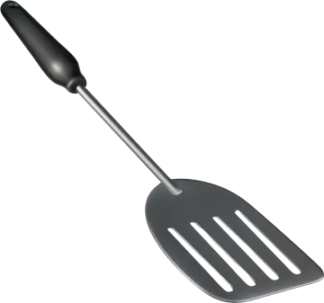 a spat with a black handle on it