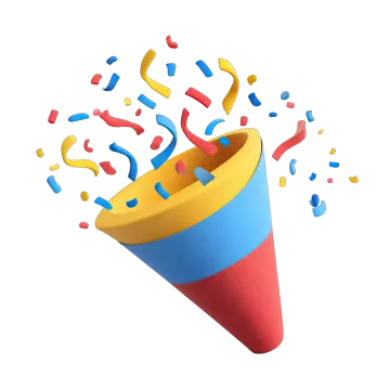 a red, yellow and blue cone with confection