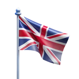 a british flag flying in the wind