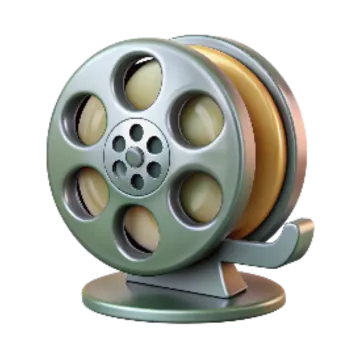 a reel on a white background