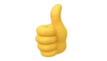 the thumb is yellow