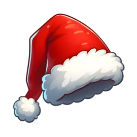 a santa hat on a white background