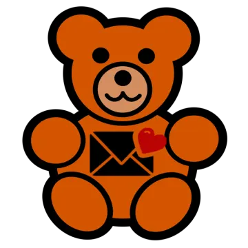 a brown teddy bear holding a red heart